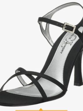 Chinese Laundry Women's Jordan High Heel Strappy black satin sz 8